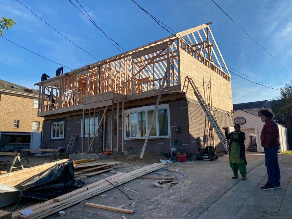New construction framing in progress