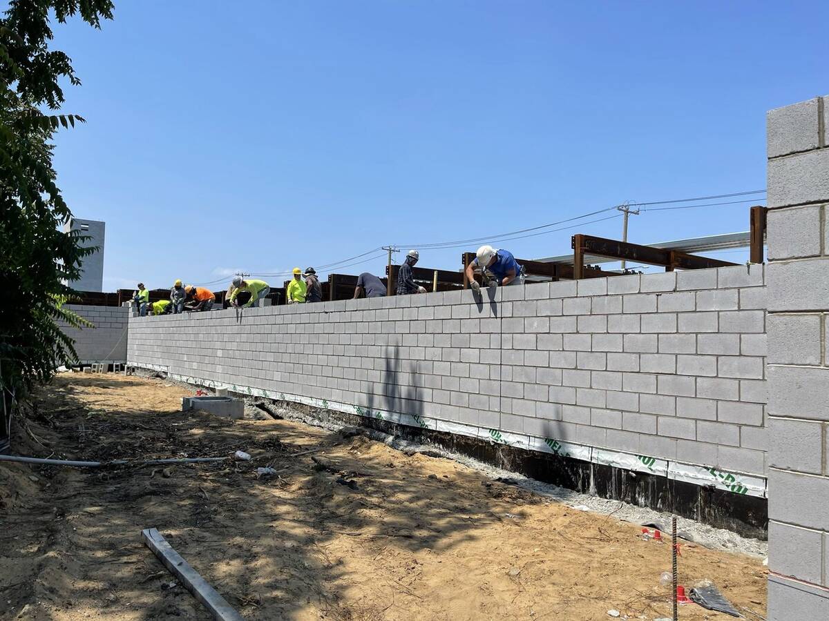 Building frame taking shape on a new construction project